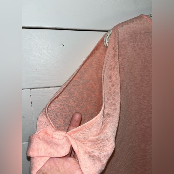 🩷 LISETTE L Montréal Coral Tie-Sleeve Top – L/XL (No Tag, Refer to Measurements) - Picture 7 of 10